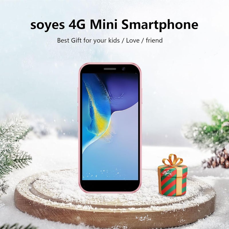 SOYES Mini Phone 4G Unlocked World's Smallest Mini Smartphone 3.0'' Touch Screen Compact Mobile Phone for Kids & Students 2000mAh Battery Cell Phone with Dual SIM Quad Core Face ID GPS 2GB+16GB Pink - Image 2